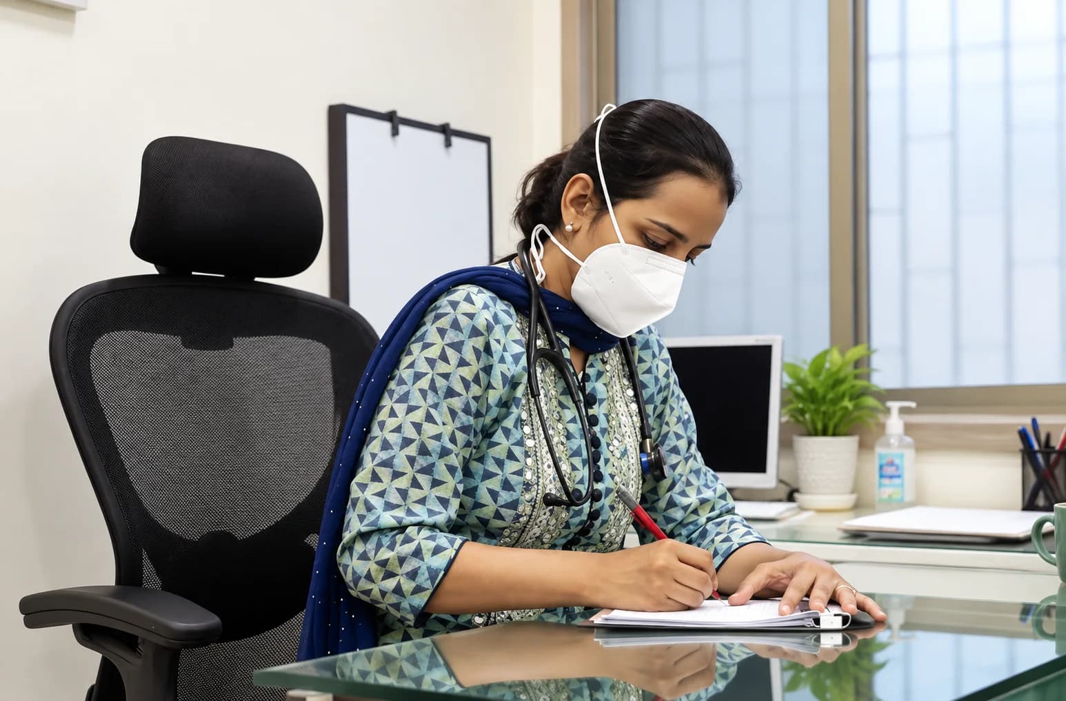 Dr. Trupti Gilada working in a consultation room